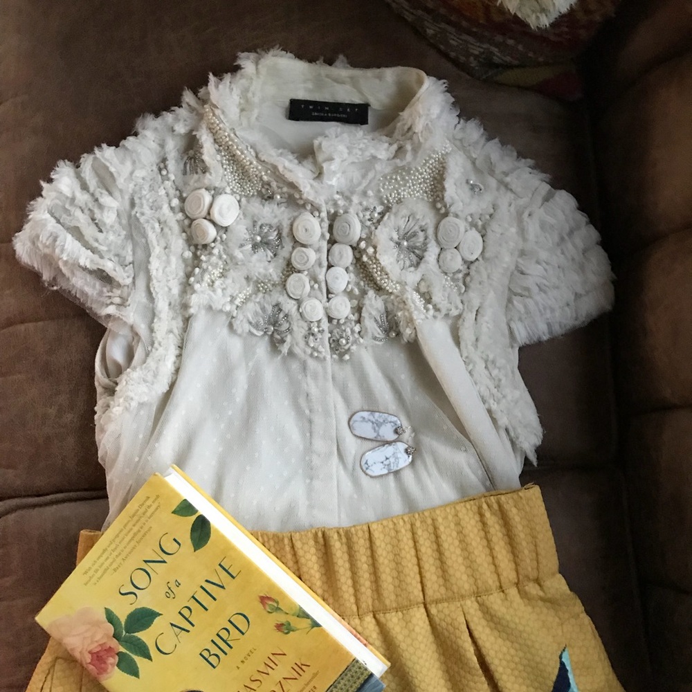 Anthropologie Beaded Blouse
